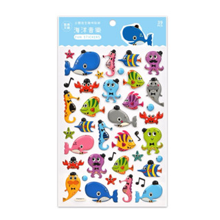 🔝全館免運➕領券再折🉐️正貨新品販售🌈 【風車】FOOD超人 立體造型裝飾趣味貼紙-海洋音樂