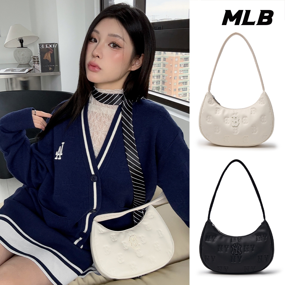 MLB 腋下包 手提包 肩背包 Monogram系 洋基/紅襪隊 (3ABQS024N-兩款任選)【官方旗艦店】