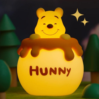 【Joybuy】小熊維尼柔軟親膚矽膠夜燈公仔居家臥室床頭燈睡眠檯燈拍拍燈聖誕節禮物交換禮物生日禮物