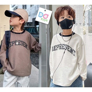 DO Kids童裝 臺灣現貨-韓版休閒字母印花潮T 男女童裝 春季新品 兒童 中小童 大童 長袖 上衣 透氣 T恤