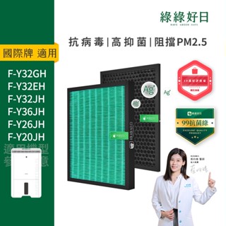 適用Panasonic國際牌 F-Y20JH F-Y26JH F-Y32EH HEPA抗菌濾芯 除臭活性碳 除濕機濾網