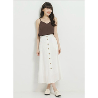 📍XL大尺碼🔥全新棉麻長裙 排扣裙 木釦造型亞麻纖維長裙 NET Zara Uniqlo 加大 微肉穿著 大尺碼
