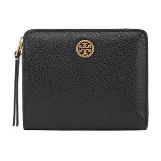 TORY BURCH ROBINSON 荔枝紋拉鍊撞色短夾(多色)｜100%原廠真品｜JS Maxx官方旗艦館