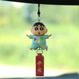 👉好貨特惠🏎️蠟筆小新汽車掛件車內吊飾可愛公仔後視鏡平安吊墜車載裝飾品