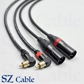 彎頭款 XLR 轉 RCA XLR 平衡頭 訊號線 音源線 AV梅花轉卡農公 AV端子 雙頭線 一對