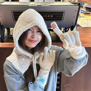 IZ實拍（韓國同步流行🇰🇷）10色 韓妞必買 小臉感 蝴蝶結 法拉可拉 保暖 針織 車標 毛帽 圍脖 圍巾 造型 帽子