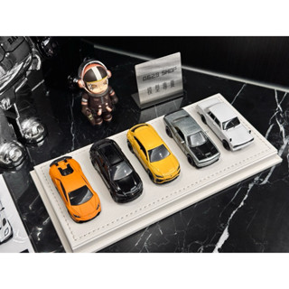 1:64模型車展示盒 白色「可停6臺車」壓克力防塵盒 模型車底座 適用1/64 TOMICA MINIGT 風火輪小汽車