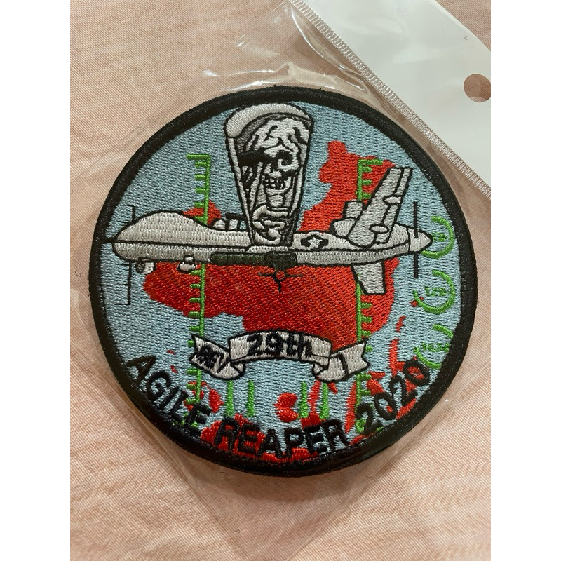 【美軍死神無人機】MQ-9收割者部隊章識別章任務章刺繡臂章