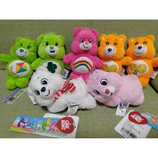 Care Bears 愛心小熊 彩虹熊吊飾+趴軟小熊。14公分