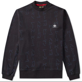 菲董設計adidas PHARRELL Williams 愛迪達 黑色 衛衣 長袖 大學T恤 BR1836
