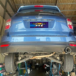 速霸陸 Subaru 森林人 改回壓尾段+101蠍子飾管+改觸媒 客製化手工 直通尾段訂製 回壓尾段訂製 碳纖維排氣管