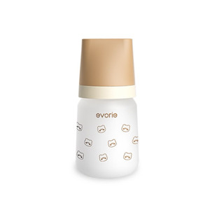 evorie 小熊矽膠玻璃奶瓶 160ml