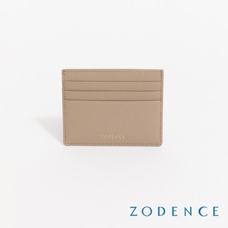 ZODENCE LIZ進口牛皮輕薄卡片夾 卡其