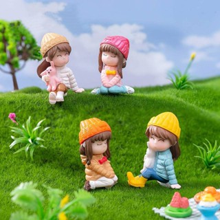 【☘️草坪閨蜜】小女孩 卡通 人物 多肉植物 微景觀 花盆 裝飾 盆栽 園藝 擺飾 拍攝道具