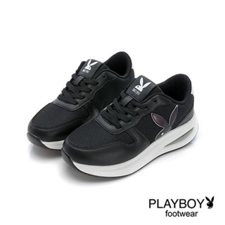 PLAYBOY 太空科幻 時尚動感氣墊鞋-黑-BIKU/B酷