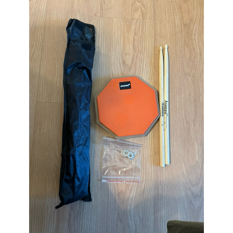 二手ASANASI 8吋 打點板打點板架 橡皮製 爵士鼓 打擊板