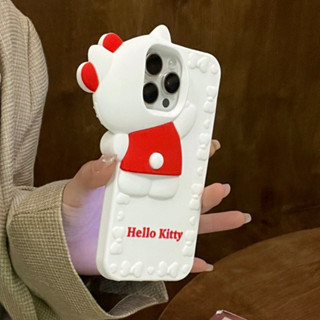 立體卡通古早探頭KT貓適用iPhone16promax手機殼蘋果矽膠全包15pro軟殼13pm女款14Plus網紅潮爆款