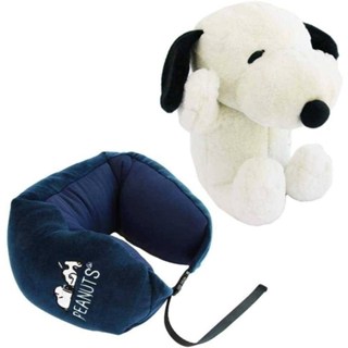 預購 日本 SNOOPY 史努比 2WAY 可收納 絨毛 頸枕 玩偶 抱枕 收納 旅行頸枕 U型 搭車 搭飛機 靠墊