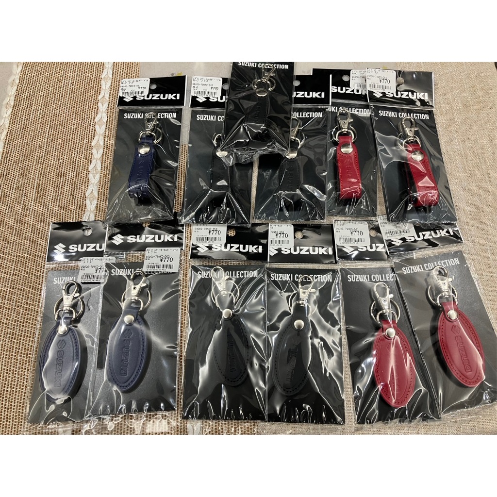 【CH自售】原廠 SUZUKI 皮革 鑰匙圈 日本製 真皮 精品 掛勾 扣環 KAWASAKI HONDA Yamaha