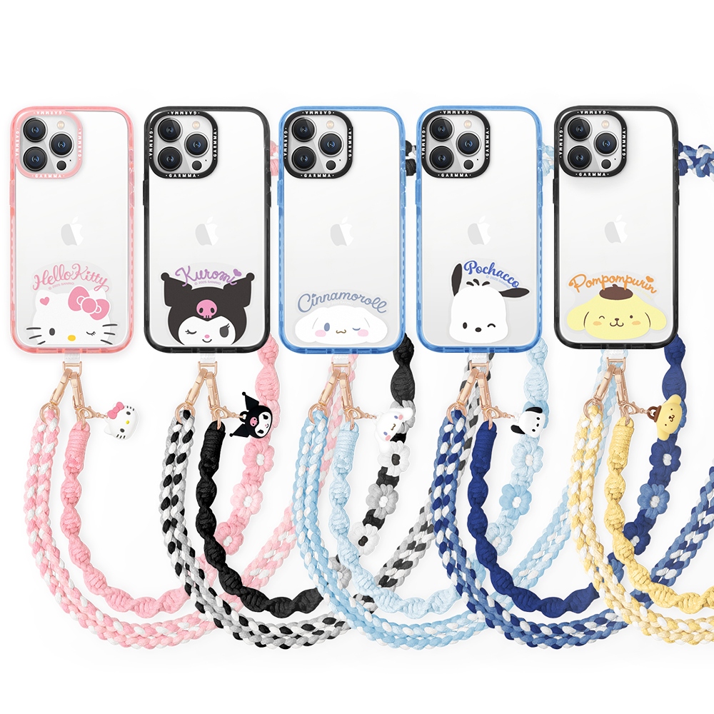 GARMMA 三麗鷗家族 公仔吊飾編織手機長背帶