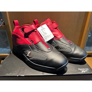 Reebok 大尺碼 籃球鞋 Answer IV 男鞋 黑紅 艾佛森 皮革拉鍊 隱藏式鞋帶 Iverson US13號