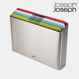 【Joseph Joseph】Folio系列分類砧板四件組-繽紛(不鏽鋼底座)｜官方旗艦店