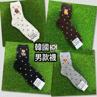 #A9-347#韓國襪#襪子字母R#男襪#小熊長襪#卡通棉襪COZY