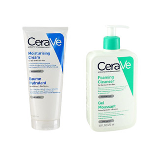 【CeraVe】長效潤澤修護霜177ml／溫和泡沫潔膚露473ml｜皮膚科醫生推薦 溫和 保濕 修復 D598996