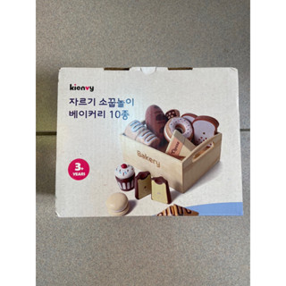 全新 現貨 出口韓國版 木盒 烘培組合 木製磁鐵 10件組 兒童玩具