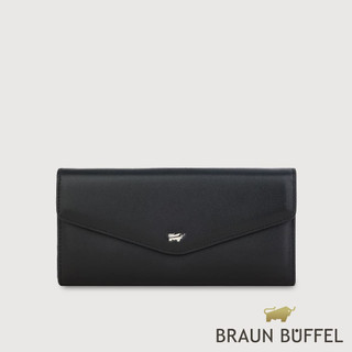 【BRAUN BUFFEL】維那斯-B 12卡兩折長夾-黑色(德國小金牛台灣總代理)/BF849-621-BK