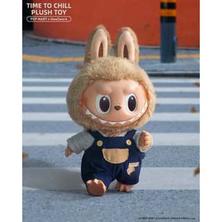 POP MART 泡泡瑪特 LABUBU Time to chill-糖膠毛絨公仔 LABUBU初代 可動毛絨公仔
