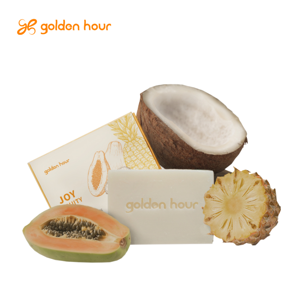 【golden hour】純天然椰子沐浴皂 - 熱帶果香 椰子油沐浴皂 100g  椰子肥皂 純天然手工皂 椰萃系列