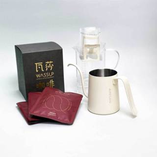 (現貨附發票) 瓦莎咖啡 咖啡濾掛組合CUG/AIRLOW 細口壺不鏽鋼手沖壺+耳掛式咖啡專用杯10包咖啡濾掛包