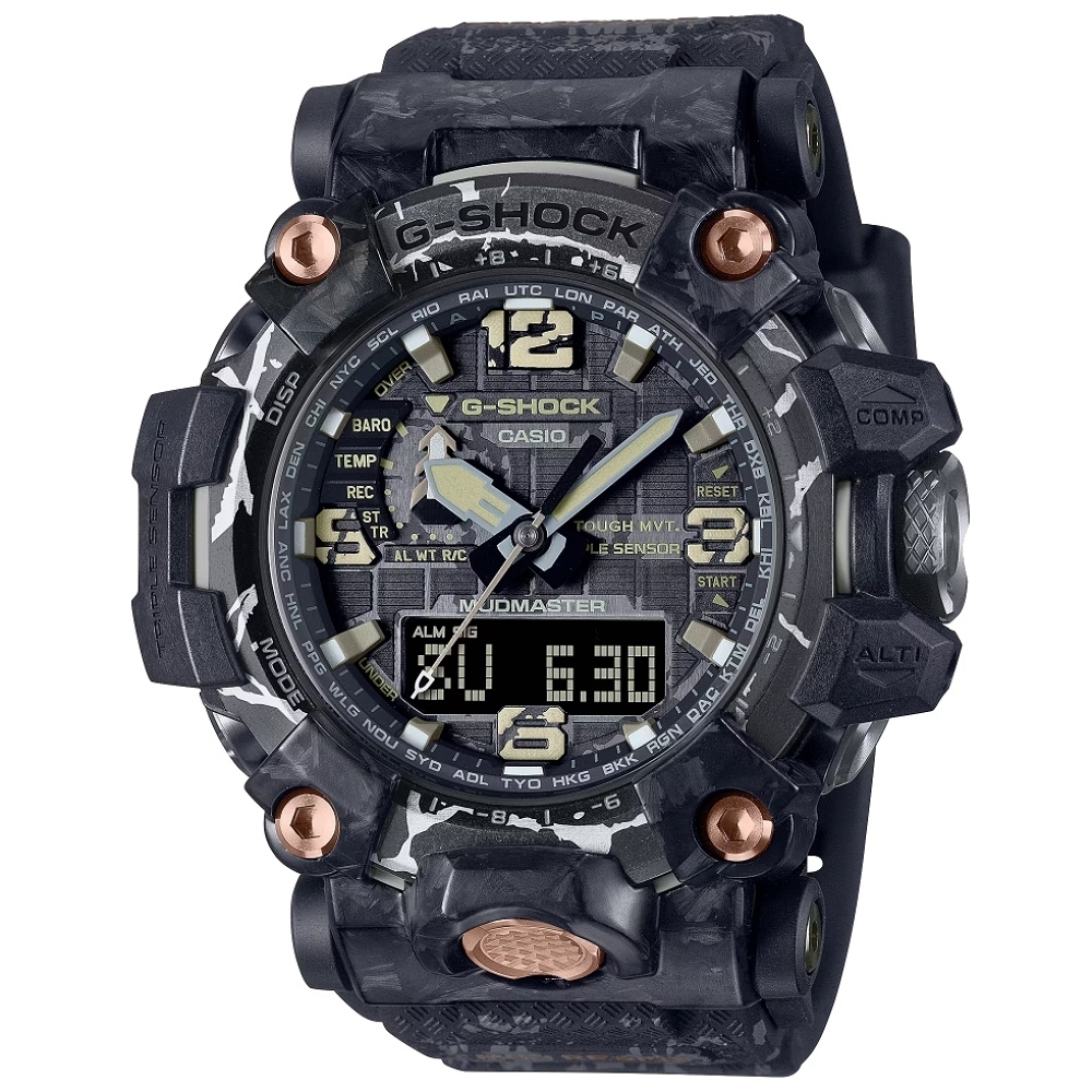 【CASIO】卡西歐 G-SHOCK MUDMASTER 裂縫紋設計 太陽能腕錶 GWG-2000CR-1A