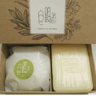 清倉 皂顧艾草平安皂禮盒組 (艾草平安皂/牛奶榛果皂100g).菲蘇德美 溫和舒緩沐浴乳燕麥舒緩配方100ML