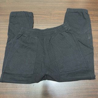 [二手品牌童裝] uniqlo 兒童棉長褲 120 黑色