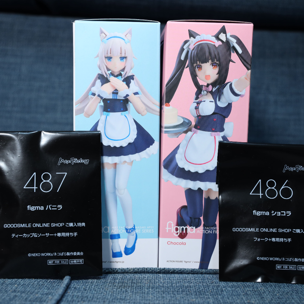 GSC Figma 486 487 貓娘樂園 NEKOPARA 香草 & 巧克力 特典版全新現貨 賣場內有更多黏土人