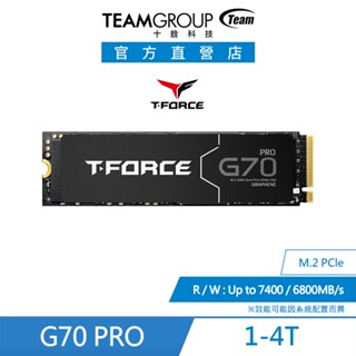 十銓T-FORCE-G70 PRO M.2 PCIe Gen4x4 【1-4 TB】 固態硬碟