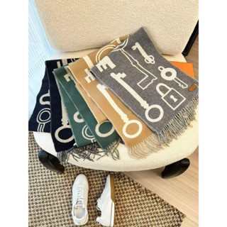 🧣Hermes 秋冬新款雙面鑰匙羊絨圍巾🧣
