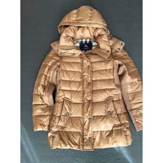9成5新 M 禦寒 輕量 BURBERRY LONDON 奢華 羽絨外套 羽絨大衣 經典格紋 外套 大衣 38 金色