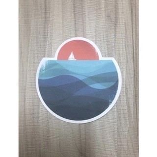 衝浪 Surf 船 夕陽 Ocean 防水 PVC貼紙 D-50