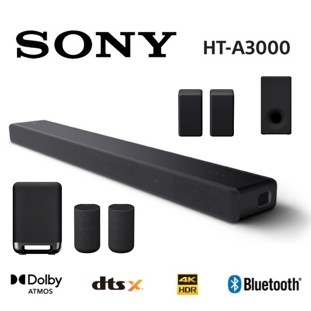 SONY索尼 HT-A3000 (10月限定優惠+聊聊再折+蝦皮優惠券)3.1聲道 家庭劇院 A3000 聲霸