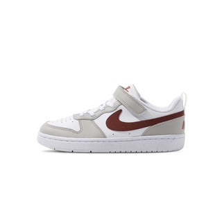 Nike Court Borough Recraft HF 中童 灰白紅 魔鬼氈 透氣 休閒鞋 FZ4522-100