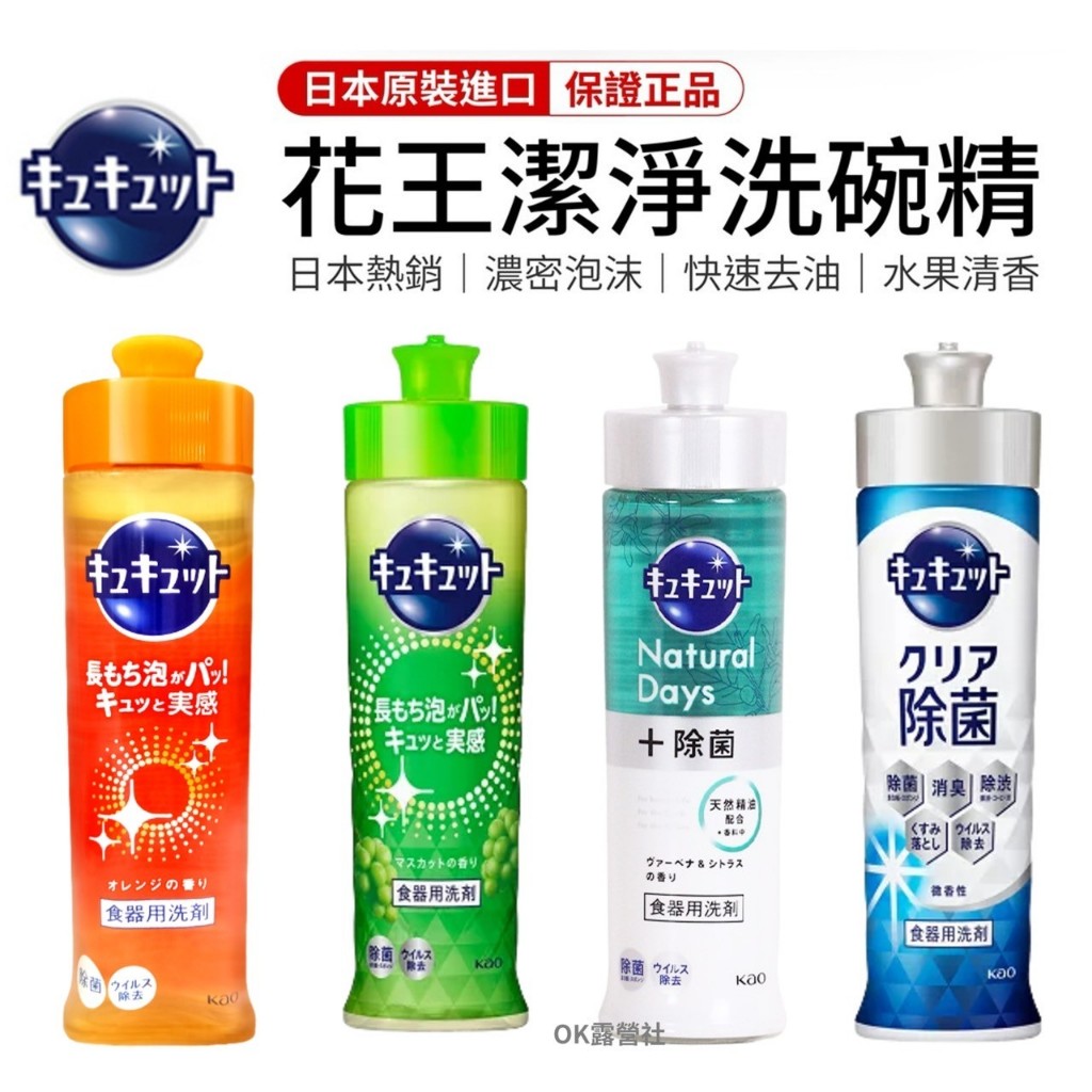 日本 花王 KAO 濃縮潔淨洗碗精 240ml 洗碗精 抗菌洗碗精 【OK露營社】