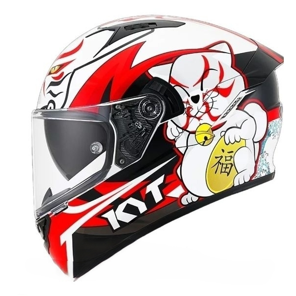 賠錢出清便宜KYT全罩安全帽 NFR 喵星人 福貓安全帽 全罩式安全帽 雙D扣/雙層鏡/藍芽耳機孔/內墨鏡