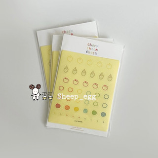 『現貨』羊蛋蛋 韓國 正版 Second Morning Check 貼紙 檸檬 地瓜 蘋果 笑臉 貼紙組 貼紙包