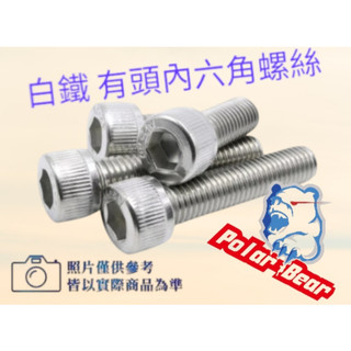 不鏽鋼白鐵 有頭內六角螺絲 M5 內六角 304螺絲 M5螺絲 內六角螺絲 白鐵內六角螺絲 M5內六角螺絲