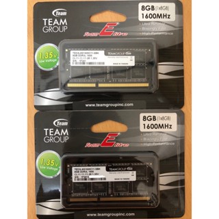 Team十銓 Elite 8GB*2 DDR3L-1600 1.35V 筆記型記憶體 16G