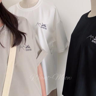 Want-Meow招財貓旺鋪/臺灣出貨/90公斤可穿/韓系簡約風雙面插畫露營風大學T/中大尺碼上衣/大尺碼上衣