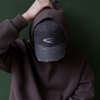 【QUEST】現貨 QUEST EXTREME WASH DESTROYED CAP 刺繡 破壞 水洗 老帽 灰色